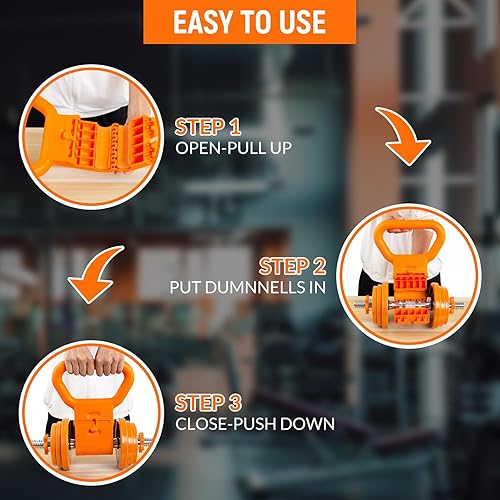 Miniatura 2 de Agarre de pesas rusas con mango para hombres y mujeres, cómodo agarre para entrenamiento de fuerza al aire libre, viajes, entrenamiento, gimnasio