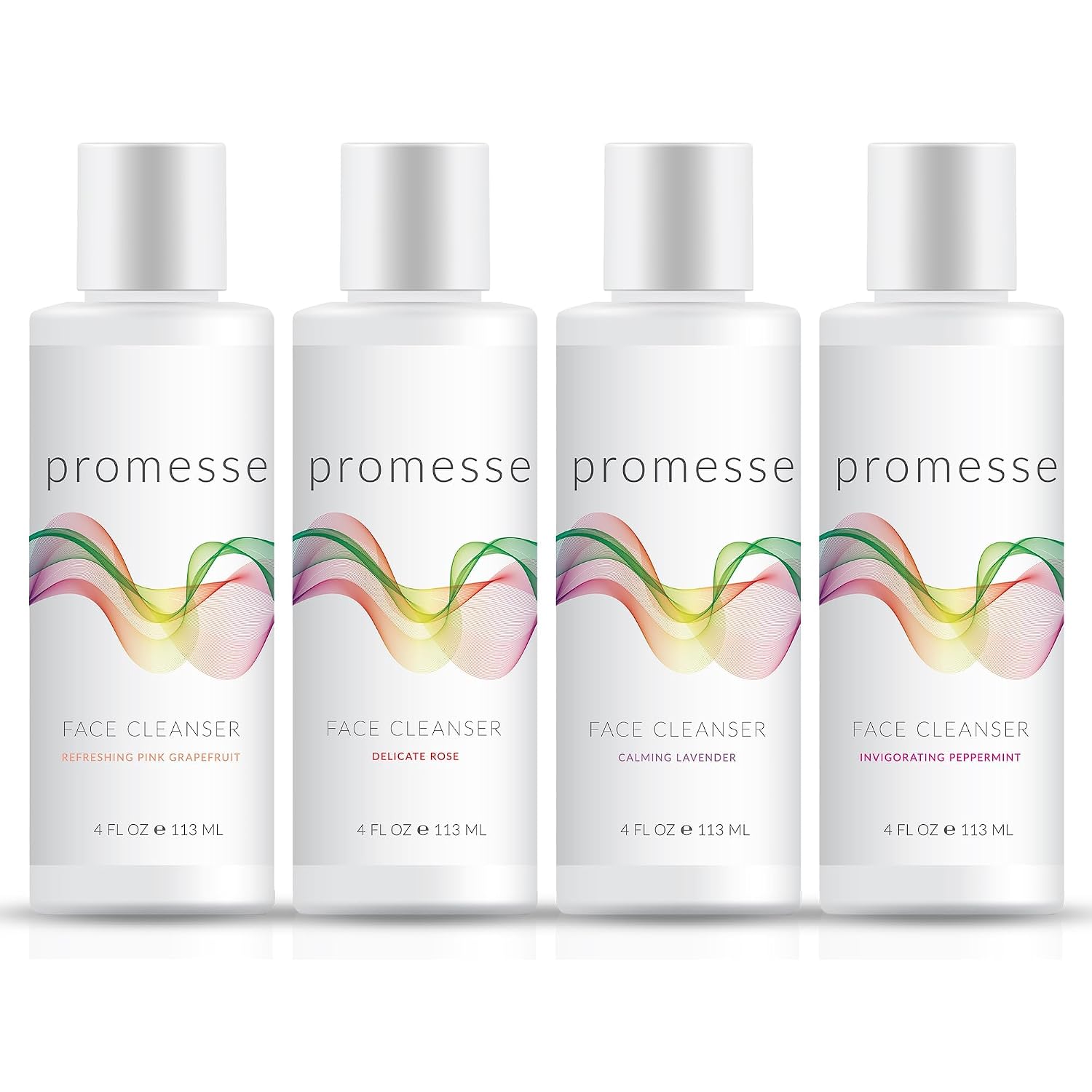promesse Facial Cleanser Bundle, Face Wash for Acne-Prone Skin, 4 x 4 fl oz