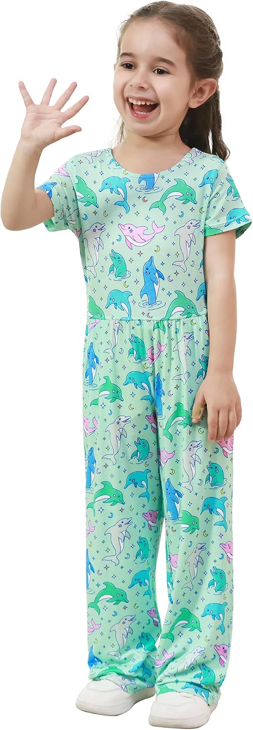 Toddler Girls Jumpsuits Sleeveless Long Pants Baby Girl Romper Wide Leg Summer Viscose from Bamboo Outfits