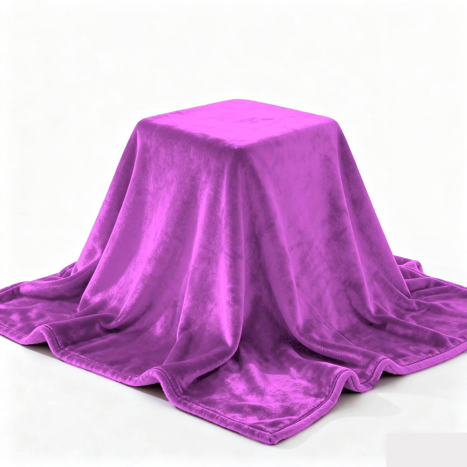 Plaid polaire 95x160 couverture flanelle chaude canapé lit pourpre