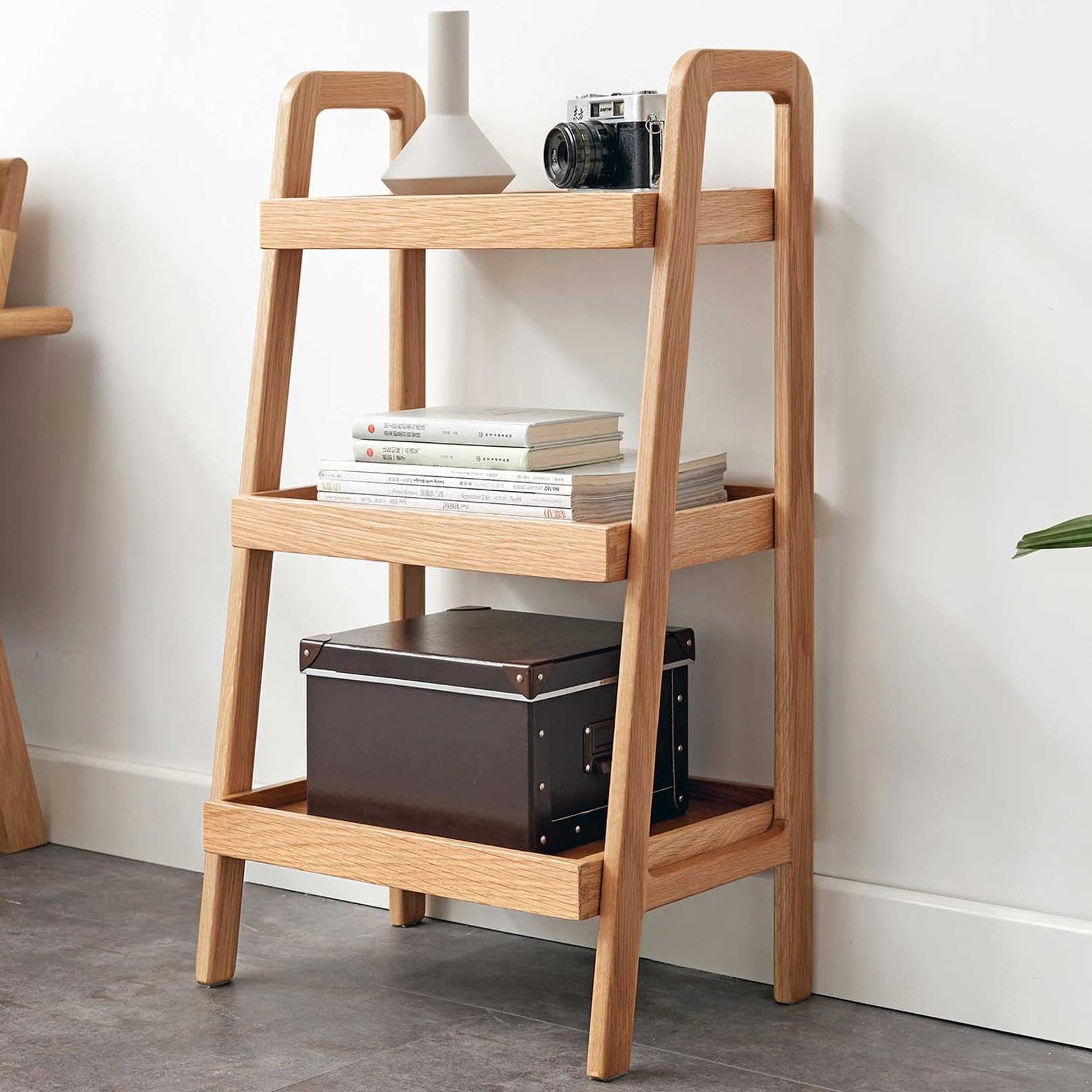 Amazon.com: HRVEOCEI 17.72” Small Bookshelf, 3 Tier Ladder Shelf