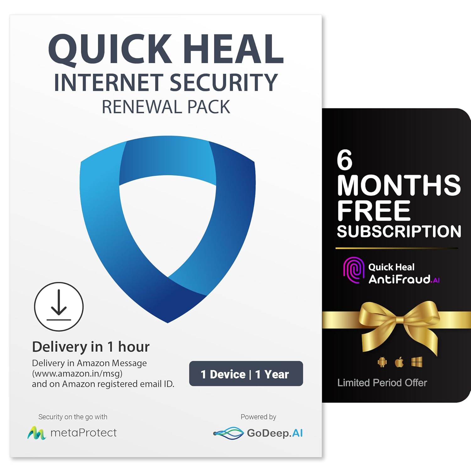 Quick Heal Internet Security Renewal Upgrade – 1 Users, 1 Year (Single Key) (Email Delivery In 1 Hour- No Cd)- Existing Internet Security Single User Subscription Needed + Get 6 month AntiFraud.AI Key for IOS and Android Quick Heal Internet Security Renewal Upgrade – 1 Users, 1 Year (Single Key) (Email Delivery In 1 Hour- No Cd)- Existing Internet Security Single User Subscription Needed + Get 6 month AntiFraud.AI Key for IOS and Android