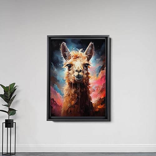 Miniatura 7 de Alpaca Canvas Wall Art for Bathroom Living Room Wall Decoration Animal Wall Painting Autumn Landscape Wall Picture Aesthetic Alpaca Wall Decor