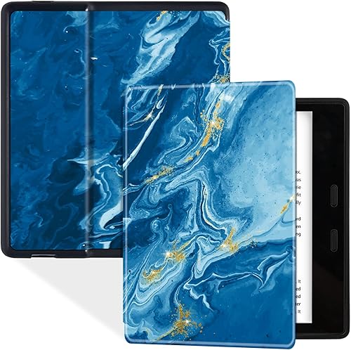 Miniatura 8 de BOZHUORUI Funda suave para Kindle Oasis (10 generación, versión 2019 y 9 generación, versión 2017)  Funda protectora delgada y ligera con apagado y