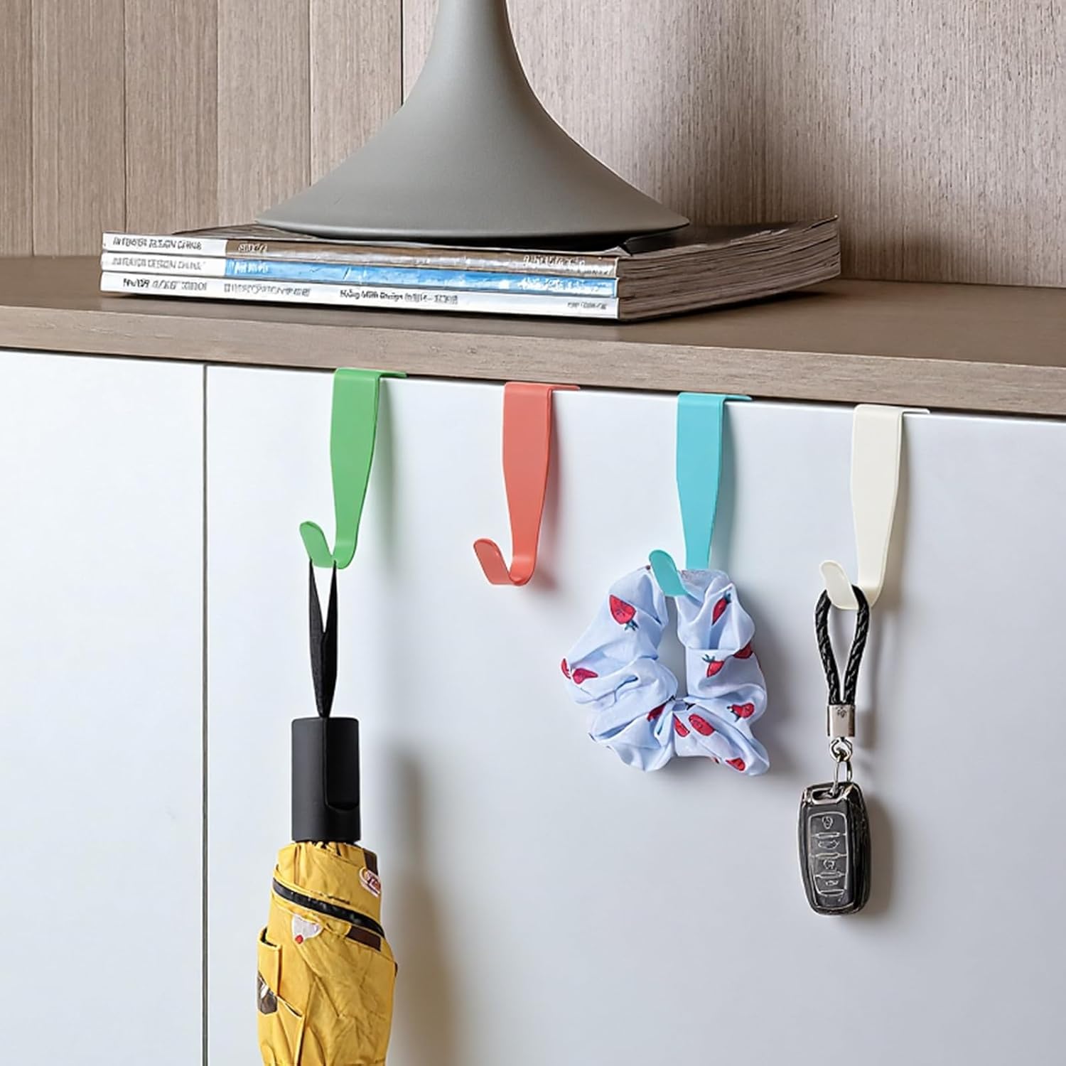 Over The Door Cabenit Drawer Hooks Carbon Steel Hanger Hook No Drill Cabinet Drawer Organizer Heavy Duty Easy to Install Hook for Hanging Stocking Clothes Towels Kitchen Cabinet Bathroom Door