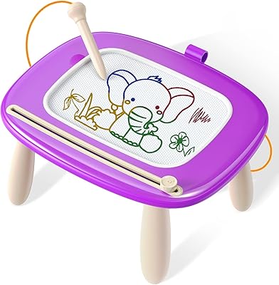 Seimome Doodle Board for Toddler Toys Age 1-2, Magnetic Writing Board, Preschool Learning and Educational Toys for 1 2 3 Years Old Girl Boy Gift for Birthday(Purple)