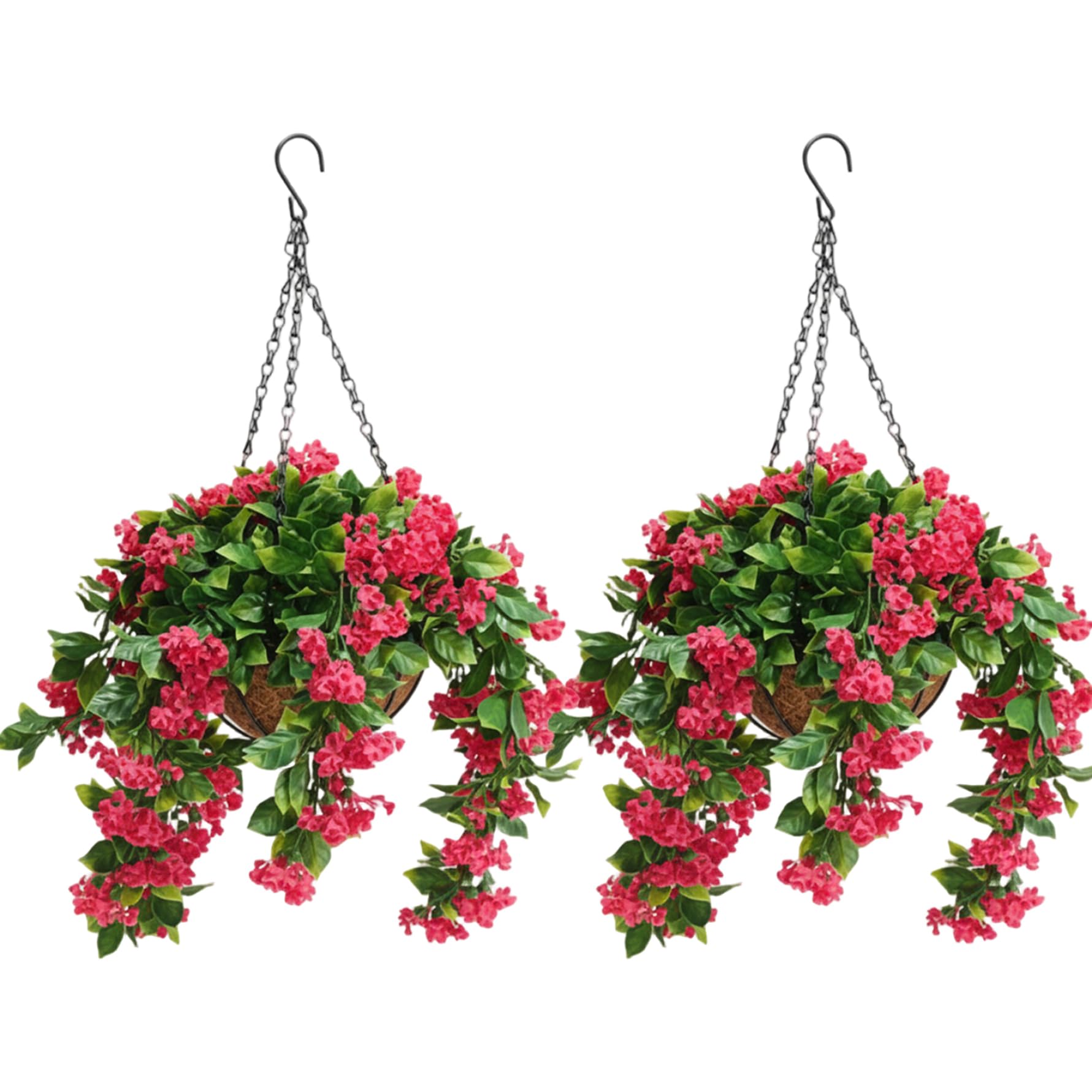 Paniers suspendus artificiels extérieur lot de 2 fleurs artificielles suspendues jardin