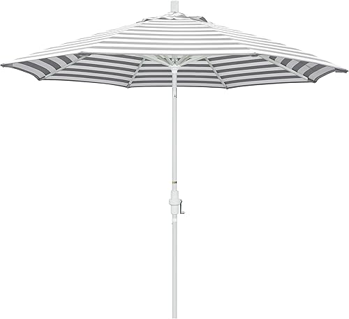 California Umbrella GSCU908170-F95 - Sombrilla de patio de la serie Golden State, grisblanco