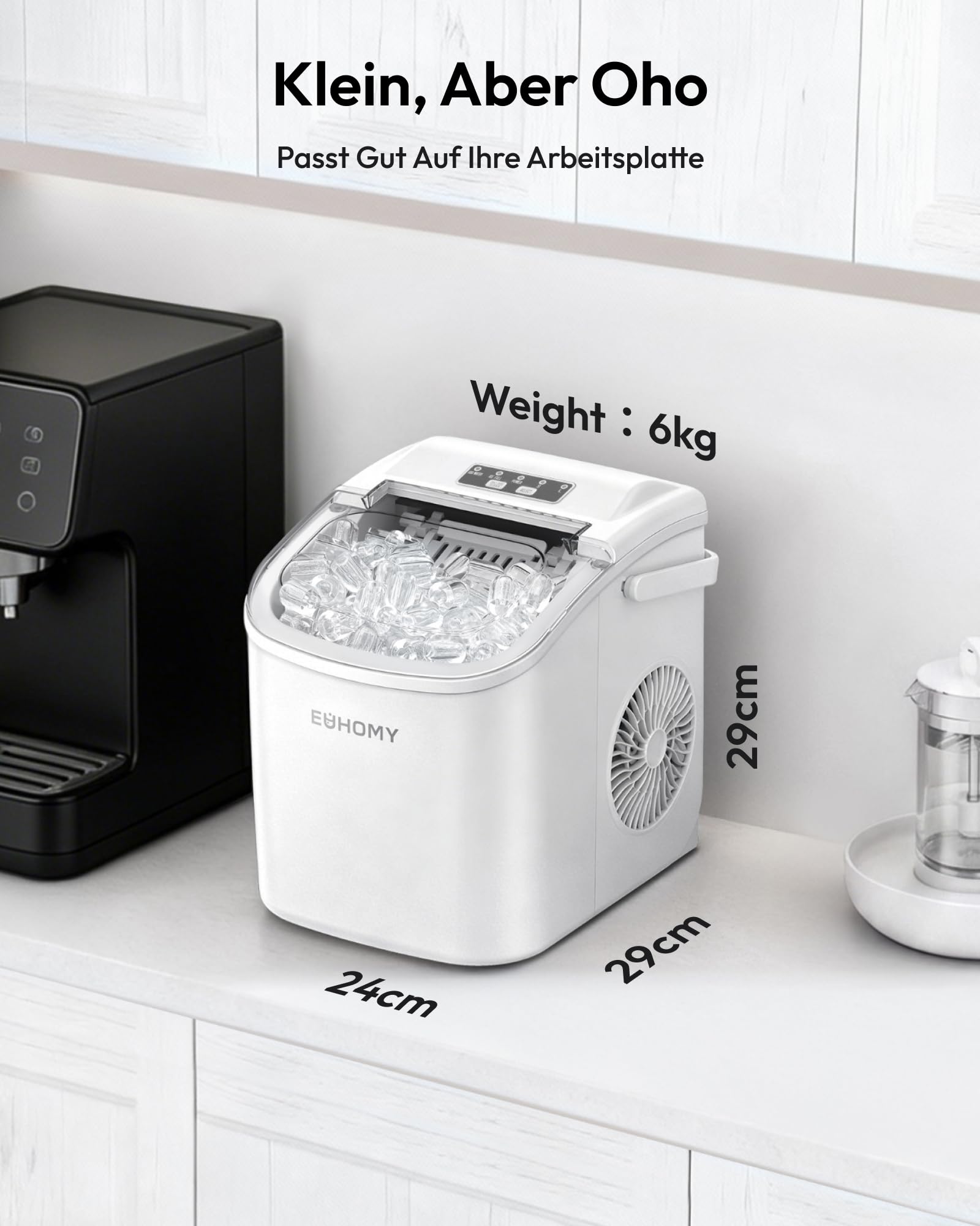 Euhomy Eiswürfelmaschine 1.2L – Bild 7