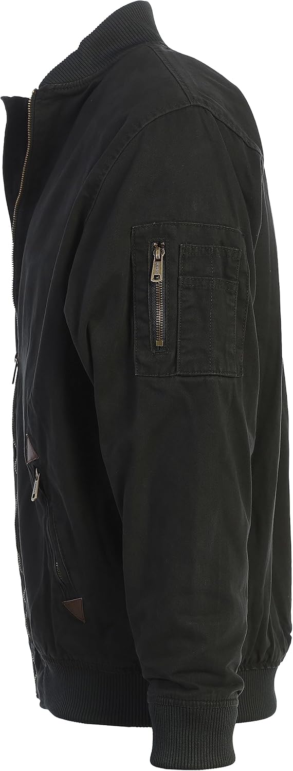Gioberti Men's 100% Cotton Sportwear Full Zipper Twill Bomber Jacket - Image 5