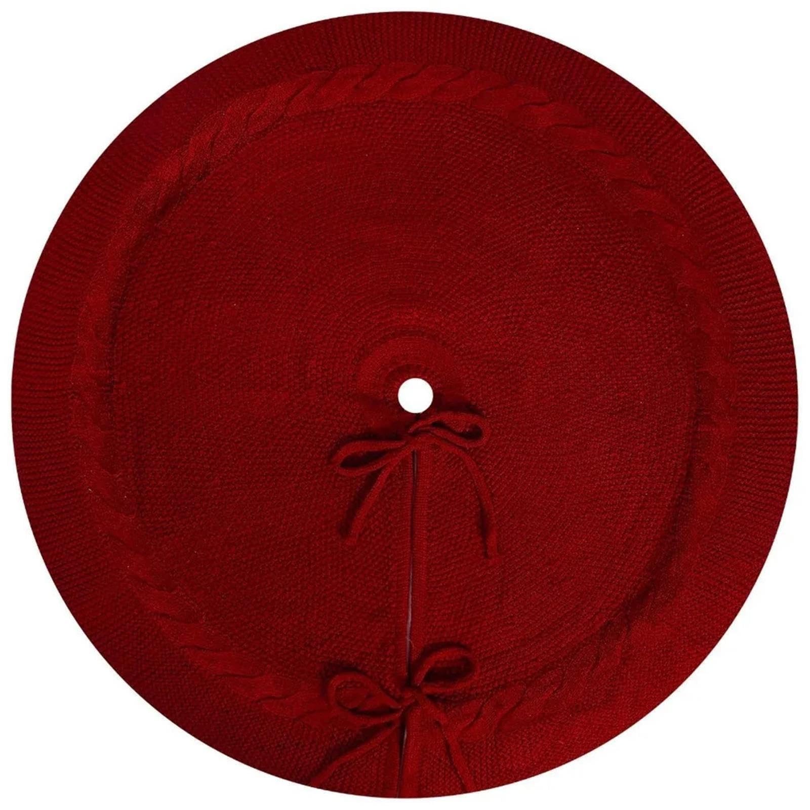 Tapis de Sapin Jupe d'arbre de Noël tricotée par câble