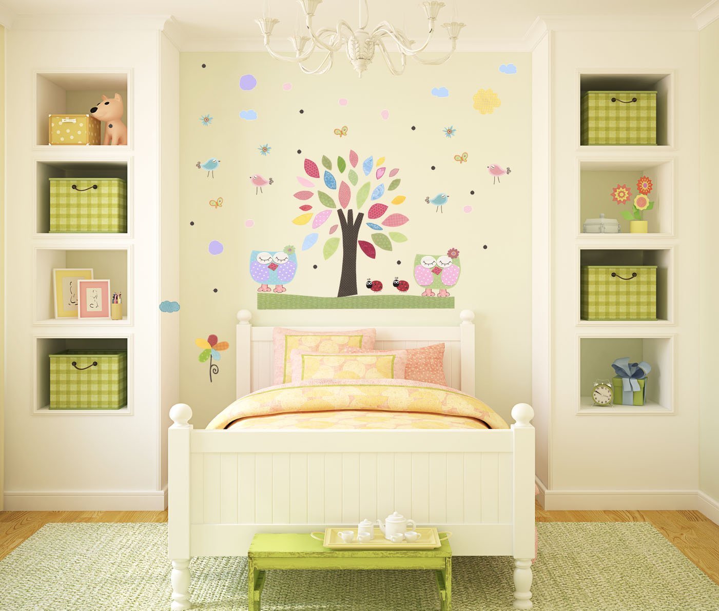 Nursery tree Wall Decals Baby Girl Room Nursery art decor