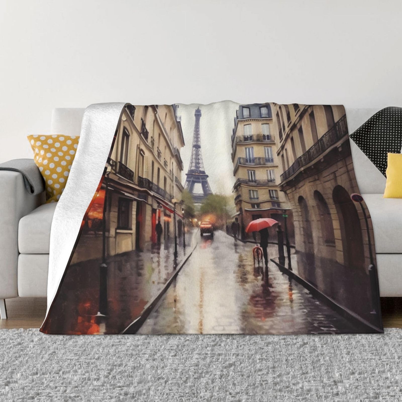 Couverture en micro polaire pour soirées pluvieuses sur le canapé flanelle