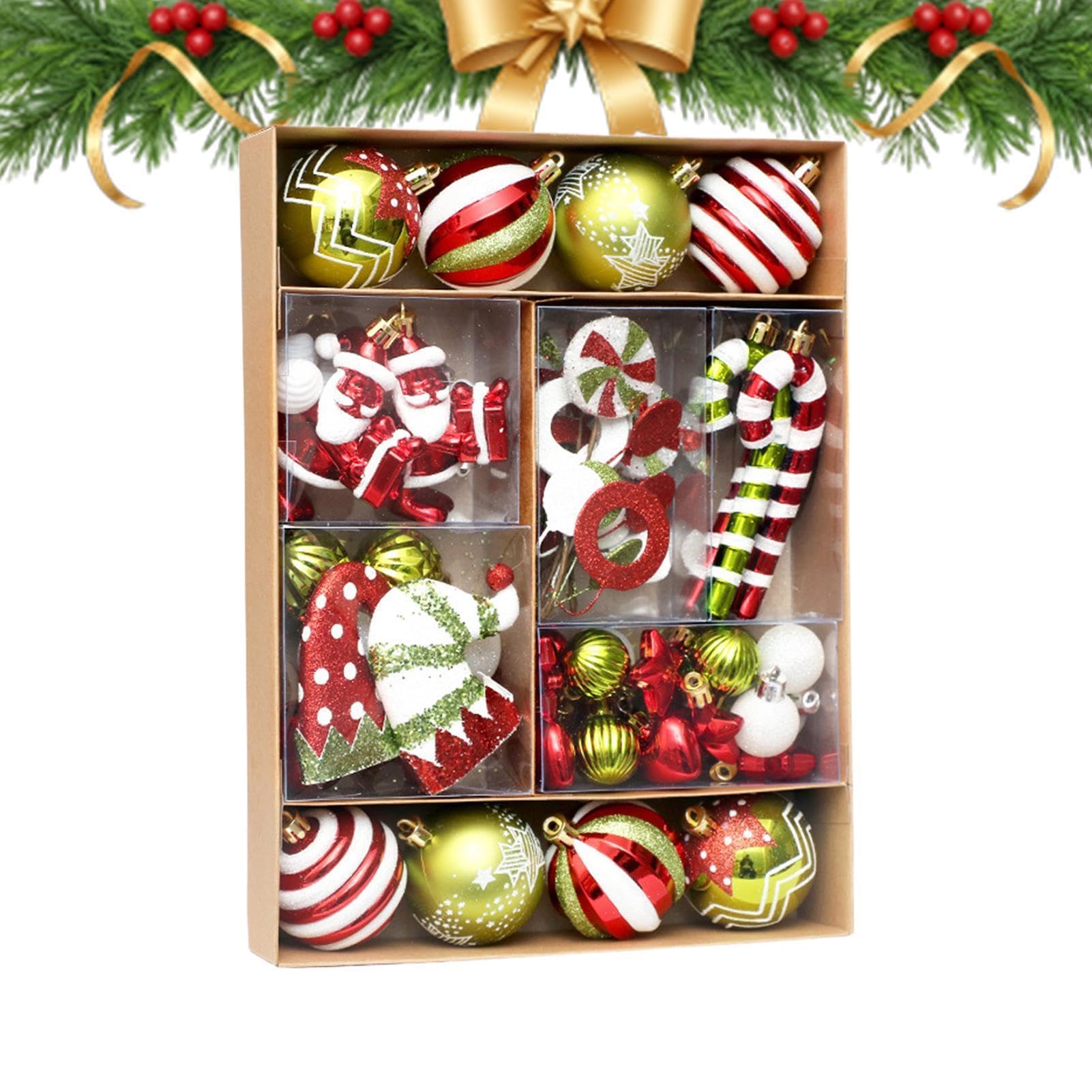 Addobbi Natalizi 50 Pezzi Decorazioni Natalizie Infrangibili