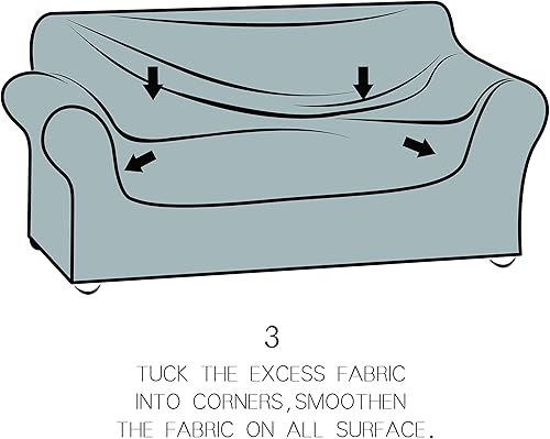 Miniatura 7 de Funda de sofá de 3 plazas, tela jacquard de poliéster y elastano, elástica, para hotel, hotel, hotel, resort, alquiler y uso comercial, se adapta a