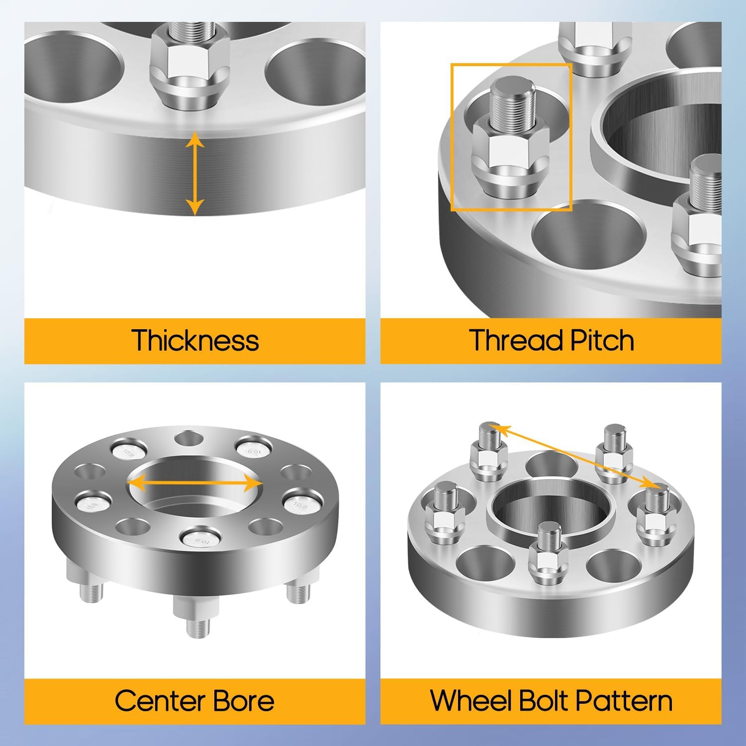 OCPTY 4PCS 5x4.5 to 5x4.5 Wheel Spacers 1" Wheel Adapters 12x1.25 Studs 66.1mm Center fit for 2008-2012 for INFINITI for EX35 / 2013 for INFINITI for EX37 / 2003-2012 for INFINITI for FX35