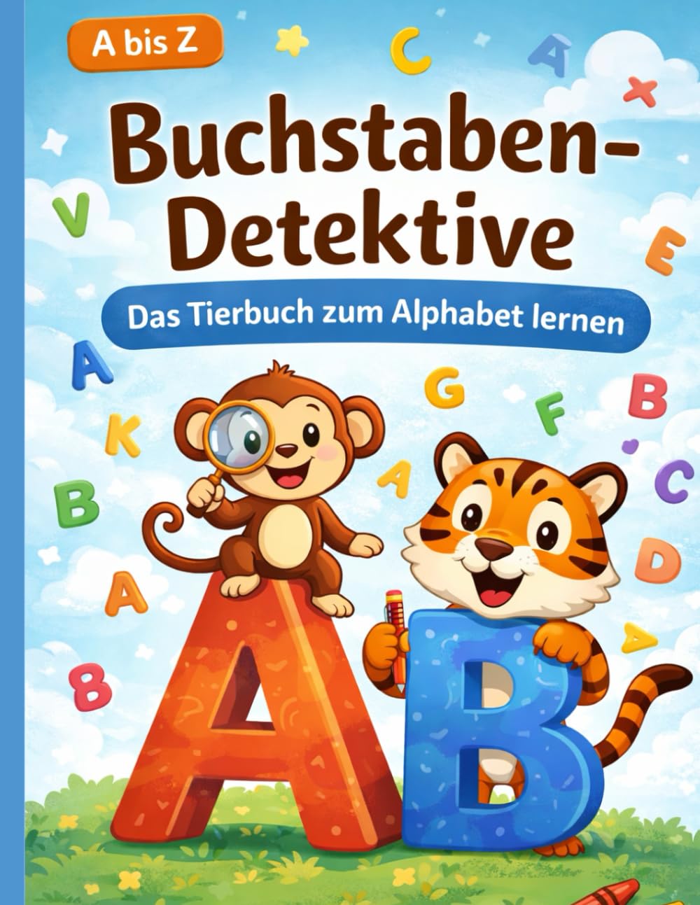 Buchstaben-Detektive - Tiere: Alphabet lernen mit Tieren – Lern- und Malbuch für Kinder von 4–6 Jahren