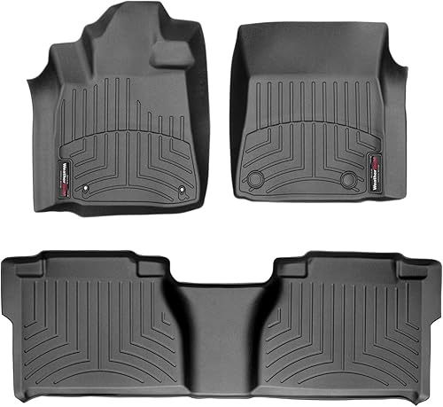 WeatherTech Revestimientos de suelo personalizados para Toyota Tundra - 1 y 2 fila (442771-440932), negro