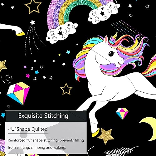 Miniatura 5 de VTKON Black Girl Magic - Juego de edredón de tamaño King con palabras coloridas para mujeres, afroamericanas, 1 edredón + 2 fundas de almohada