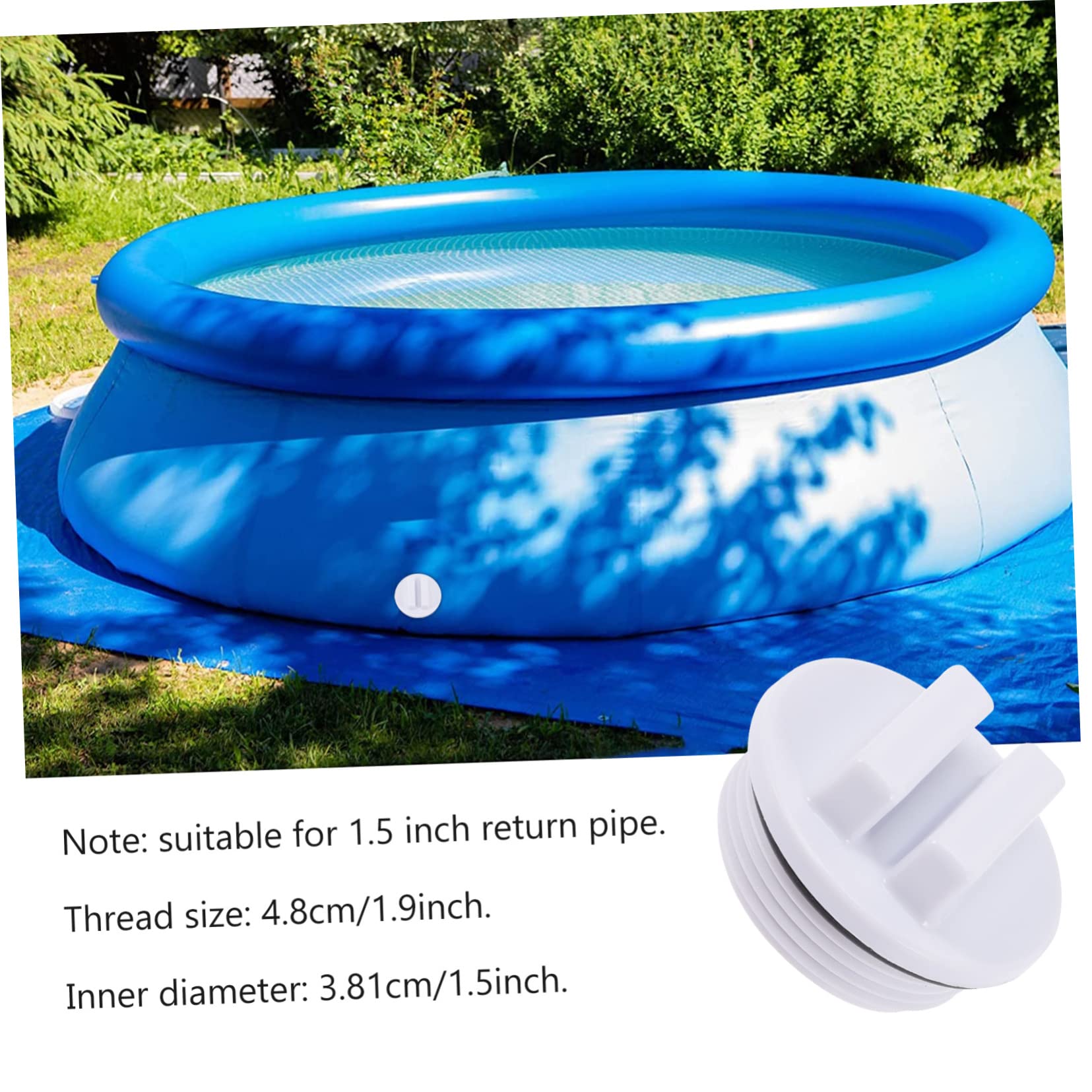 Toddmomy 18pièces Bouchons De Retour Filetés pour Piscine Bouchons Hivernage Étanches pour Évacuation Accessoires De Drainage pour Filtre à Piscine