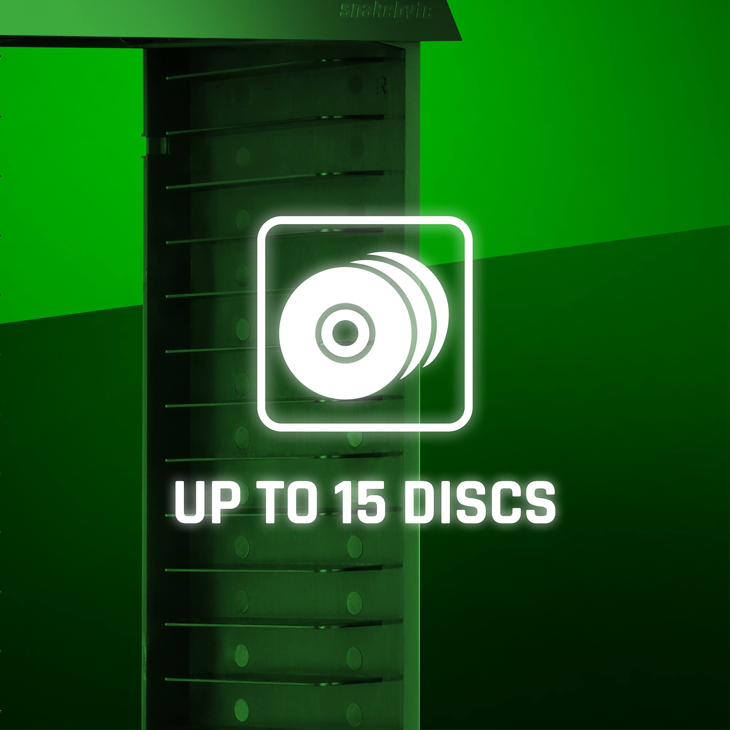snakebyte Torre de Juegos con estación de Carga para 2 mandos de Xbox One 4, 2 Ranuras USB, Espacio para 15 Juegos y BLU-Ray – Organizador y estación de Carga