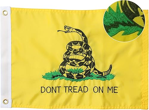 Miniatura 6 de Bradford Bandera de Dont Tread on Me de 4 x 6 pies para exteriores, fabricada en Estados Unidos, bandera bordada de Gadsden resistente con 2 ojales