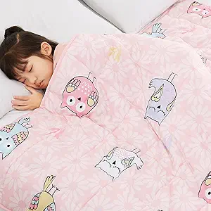 Topcee Weighted Blanket (7 lbs, 40" x 60") Cooling Throw Heavy Blanket for Sleeping Apply to 40-60 lbs, Soft Thick Breathable Blanket with Glass Bead, Easy Care