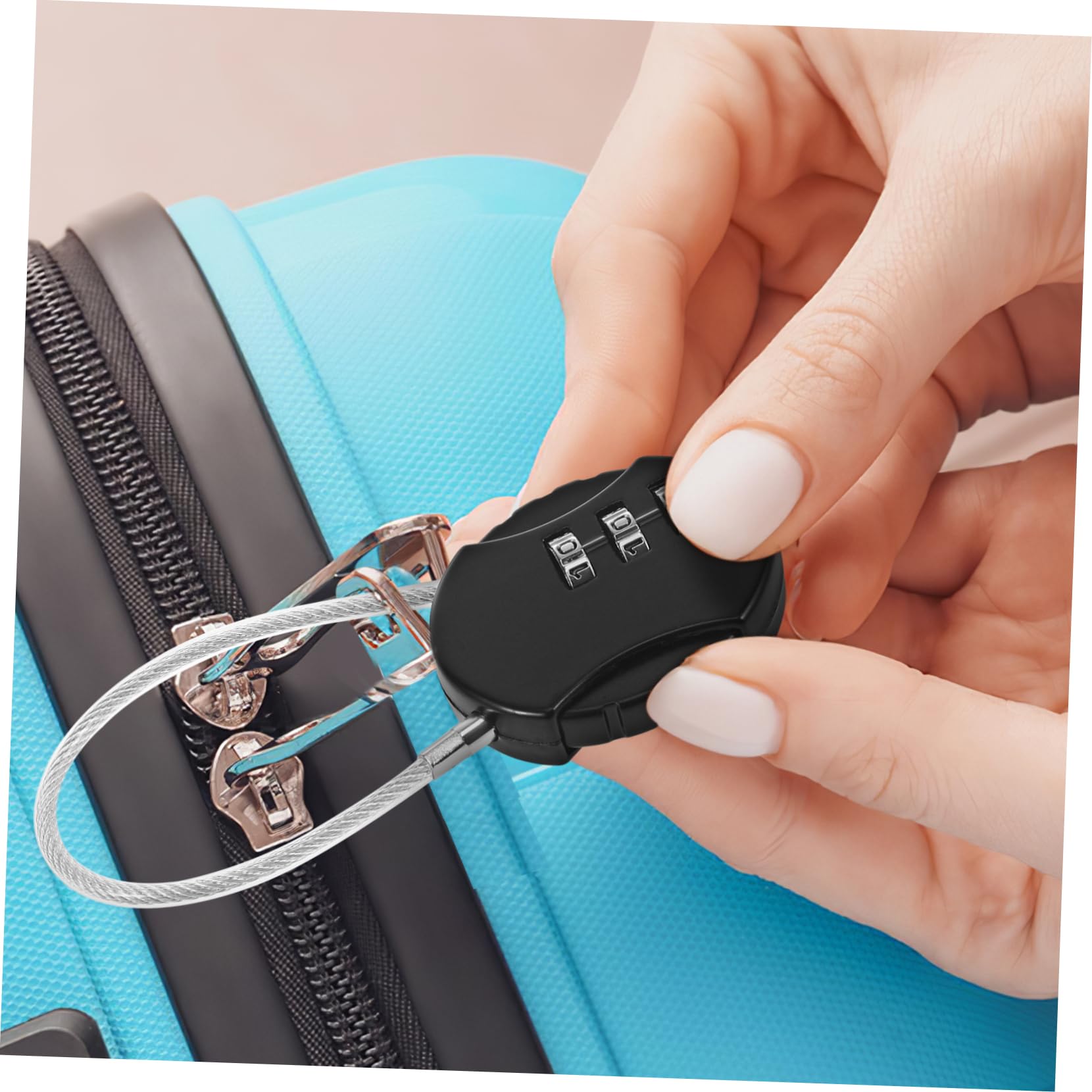 UKCOCO 50pezzi Serrature Per Bagagli Con Cavo Flessibile Da Serrature Combinazione Per Valigie Trolley e Zaini Sicurezza Elevata Facile Da Usare Varie Colorazioni Disponibili