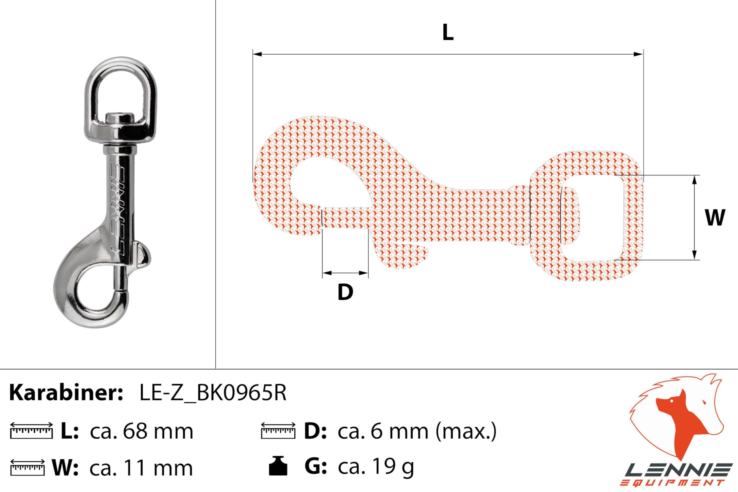 LENNIE Correa impermeable para perros pequeños y grandes, fabricada en Alemania, Easycare, 5 m, 8 m, 10 m, 15 m, con correa de mano, ligera, robusta [naranja neón, 8 mm (hasta 10 kg), 15 m]