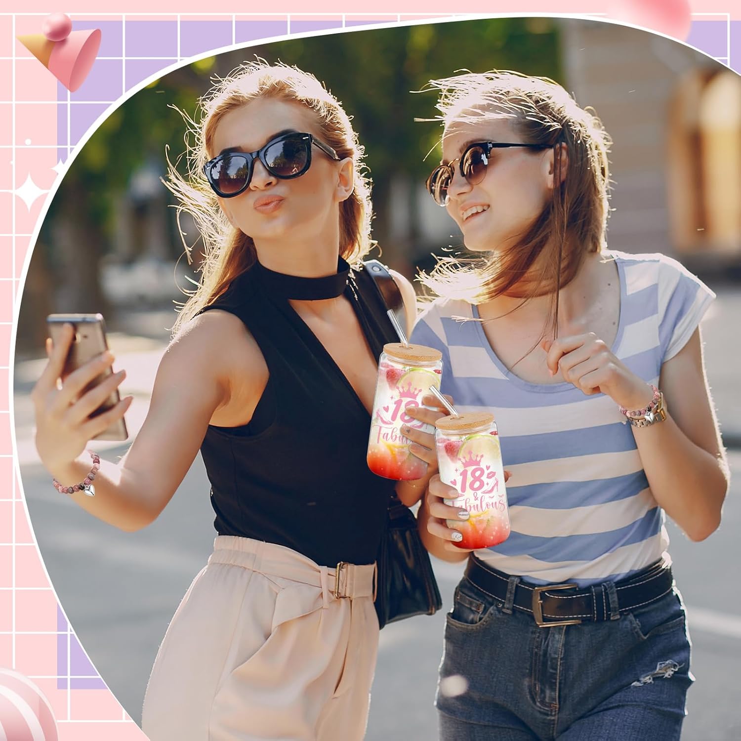 18th Birthday Gifts for Girls Happy 18th Birthday Gift Ideas for 18 Year Old, 18 Bday Decorations for Her Pink Presents for Friends, Wife, Mom, Bestie, Sister, Niece, Coworkers - Image 6