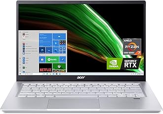 Acer Swift X SFX14-41G-R1S6 Creator Laptop | 14" Full HD 100% sRGB | AMD Ryzen 7 5800U | NVIDIA RTX 3050Ti GPU | 16GB LPDDR4X | 512GB SSD | Wi-Fi 6 | Backlit KB | Amazon Alexa | Windows 10 Home