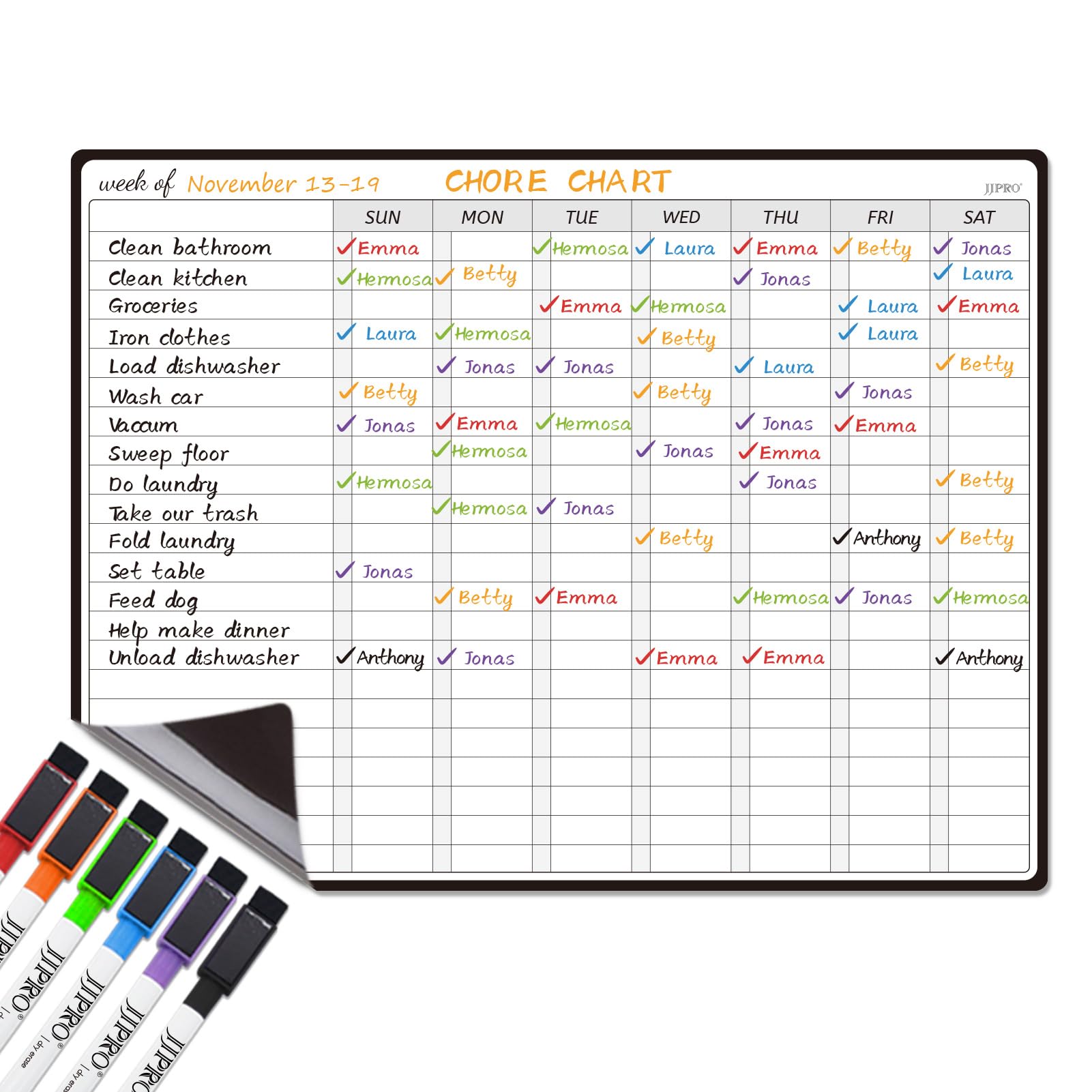 Snapklik.com : Magnetic Chore Chart Whiteboard For Fridge-Reusable ...
