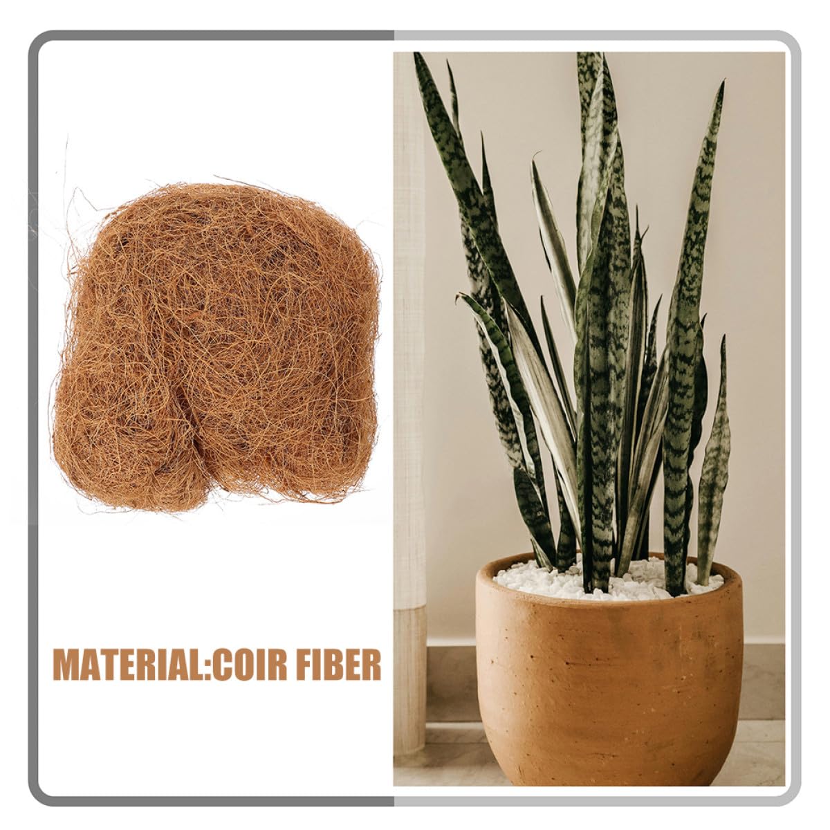 GALPADA 3 Bolsas Tierra De Fibra Natural para Macetas, Cestas De Flores y Jardinería Revestimientos De Fibra Vegetal para Plantas y Árboles