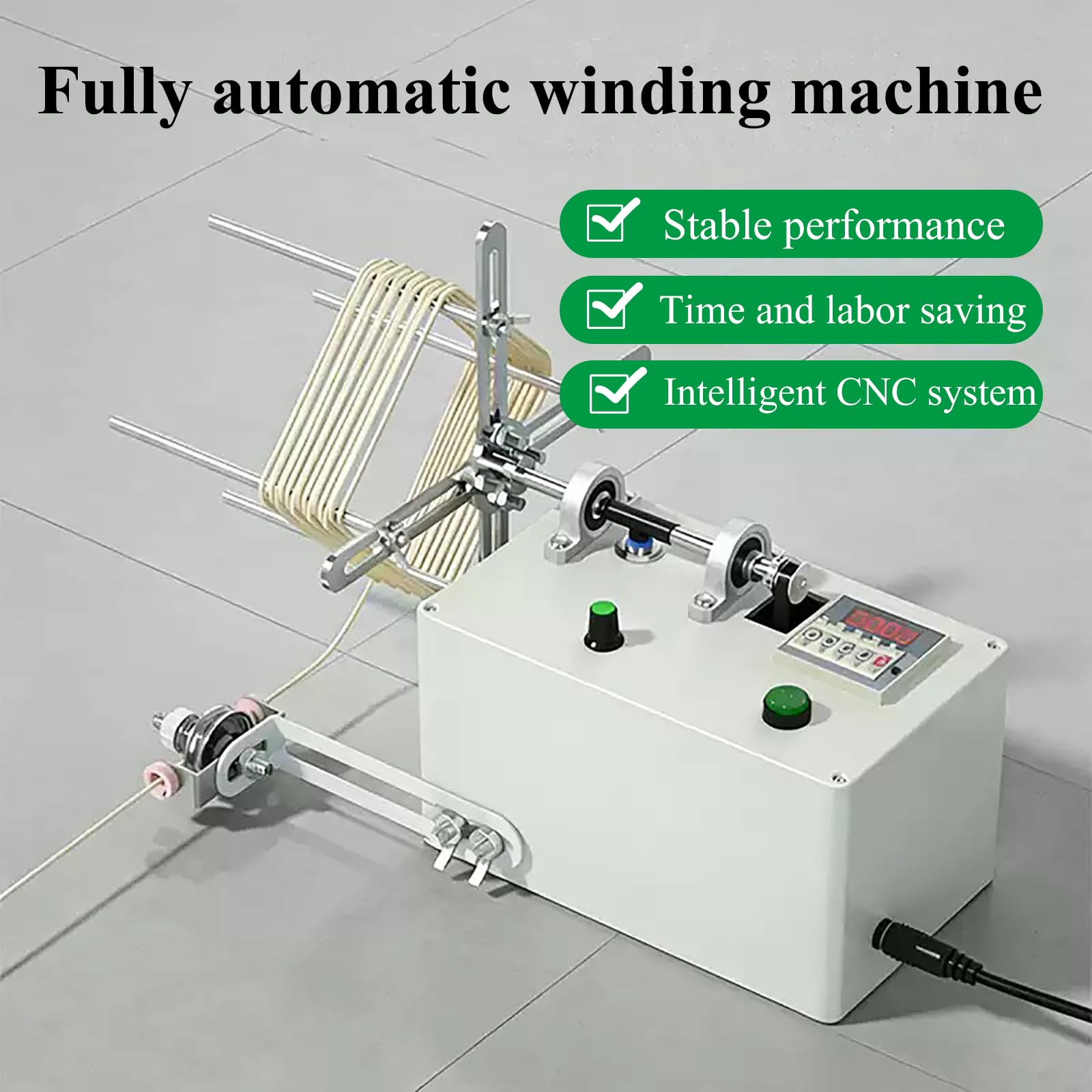 Avvolgitrice elettrica per nappe, strumento automatico per intrecciare i filati, con velocità regolabile, conteggio e pausa per nappe, fili, lenze e braccialetti