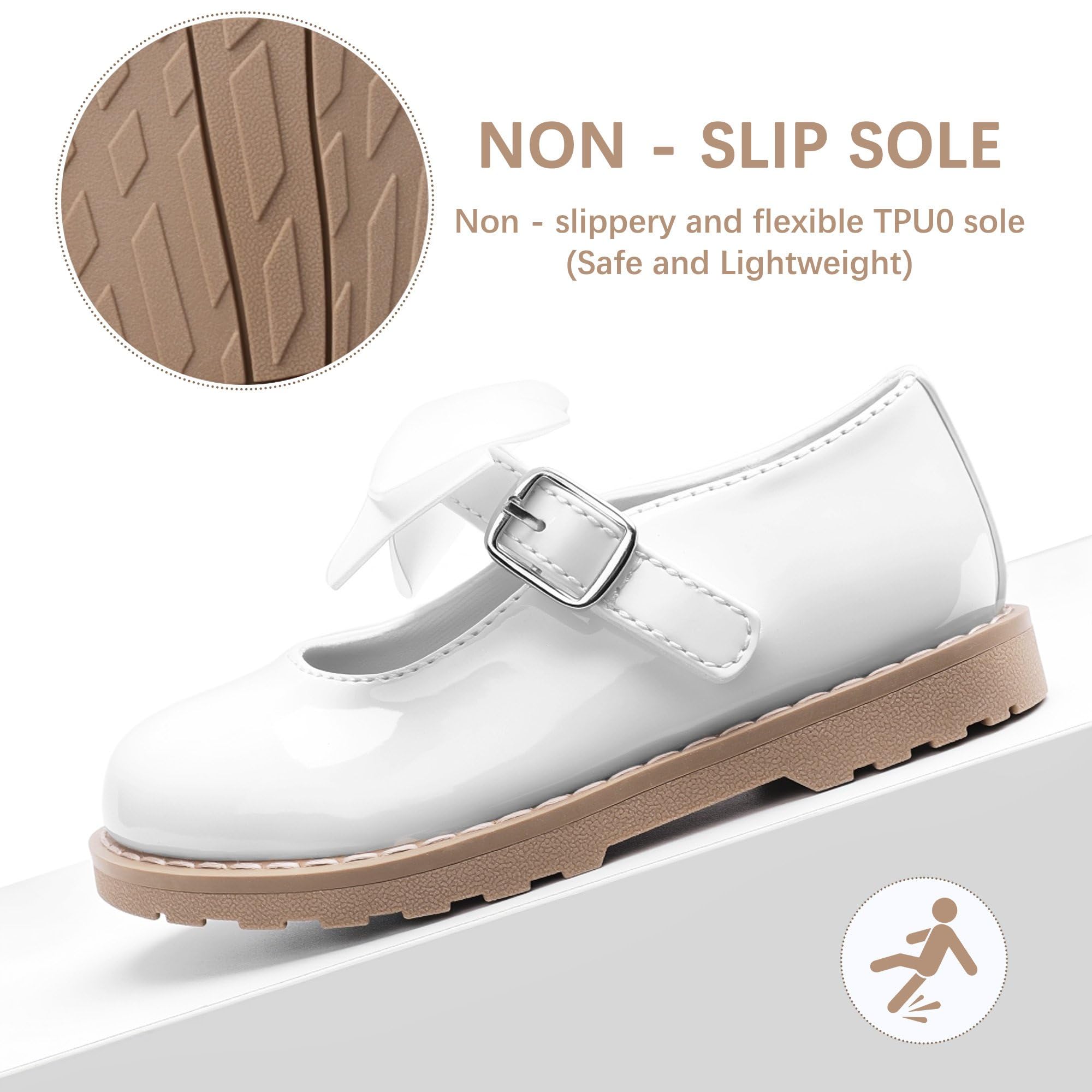 Zapatos de vestir para niña pequeña, zapatos Mary Jane para uniforme escolar, zapatos de boda, fiesta, casual, suaves para caminar
