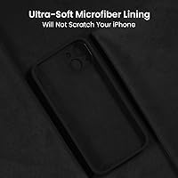 Vista 5 de FireNova Funda diseñada para iPhone 15, funda de silicona mejorada [protección de cámara] con [2 protectores de pantalla], forro interior de Negro