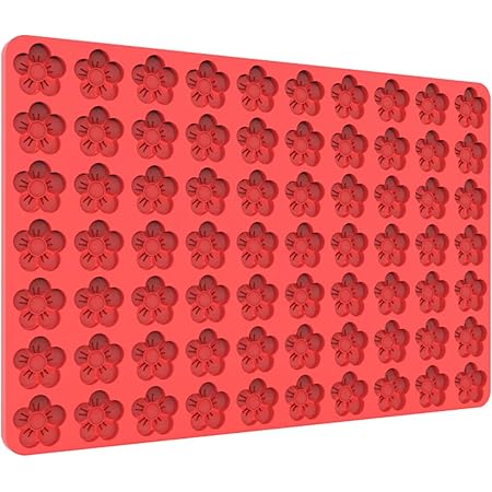Tadonyny Small Flower Candy Molds Silicone Chocolate Gummy Molds, Blossom Silicone Fondant Cake Mold Wax Melt Molds(flower)