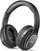 WorWoder 80Hrs Wireless Over Ear Headphones, Bluetooth 5.0 Wireless & Wired Mode, HiFi Stereo Sound with Mic, Lightweight Headset with Deep Bass for Work Travel Online Class (BLACK)