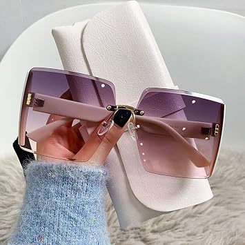 Popular Large Frame Glasses,Square Oversized Sunglasses,Ladies Gradient Sunglasses