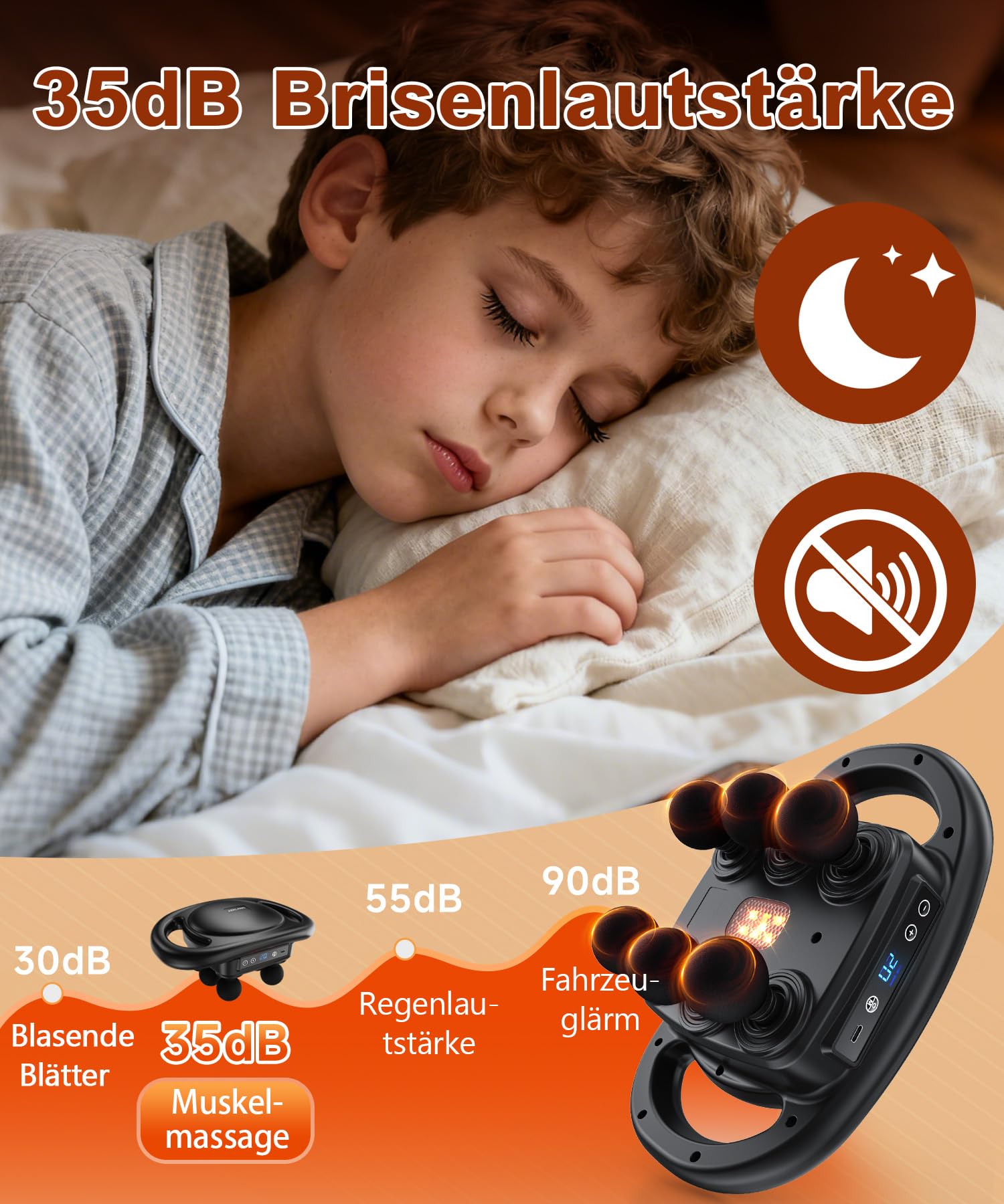 AERLANG Massagepistole,6-Kopf Massagepistole,Massage Gun,Elektrische Handmassagegeräte,Rückenmassagegerät,Die richtige Geschenkwahl