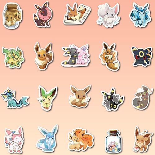 Miniatura 3 de Calcomanías de anime, 50 unidades, calcomanías de evolución cómica, regalo para niños, adolescentes, fiesta de cumpleaños, calcomanías geniales de