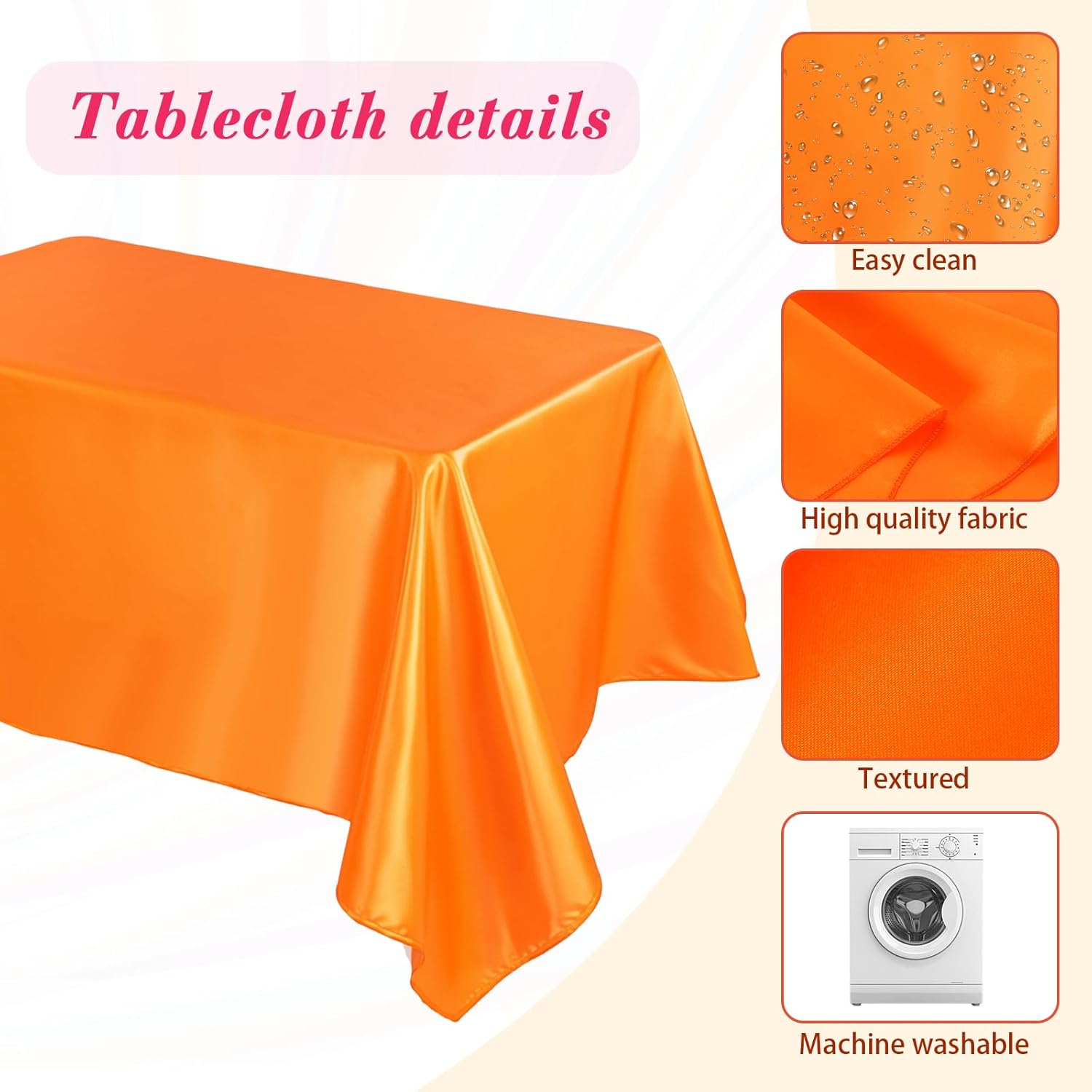Newwiee 48 Pcs Colorful Stretch Chair Sashes and 6 Pcs Colorful Tablecloths, Cinco De Mayo Spandex Chair Bow Ribbons Neon Tablecloths for Cinco De Mayo Mexican Fiesta Party Wedding Decorations