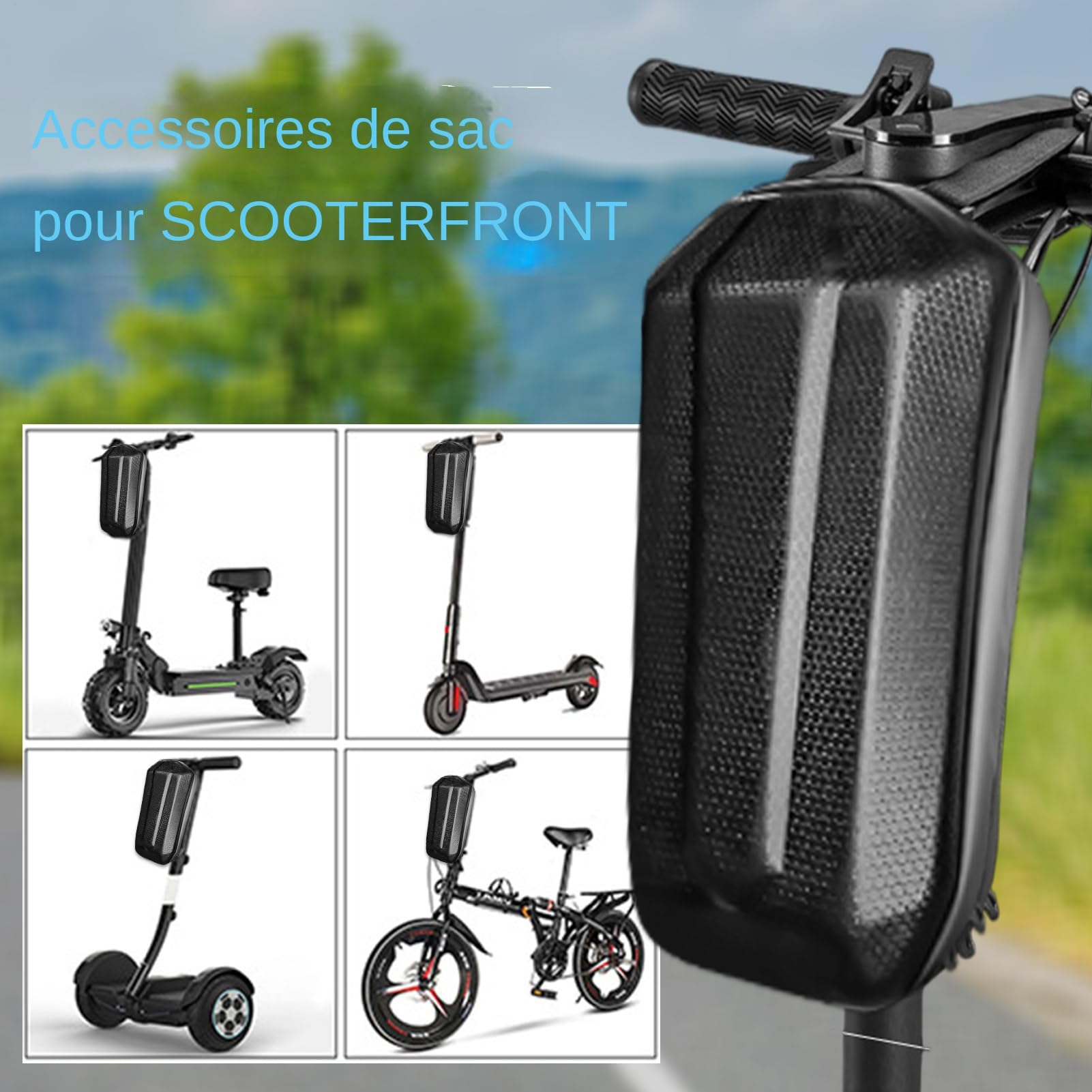 Rangement Scooter électrique Sac Guidon Scooter 3L - Rangement Pratique - Pour Trottinette électrique Rangement Accessoires Trottinette