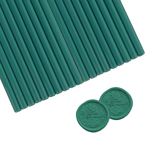 Varillas de cera de sellado, 20 barras de sellado de cera para pistola de pegamento para sello de cera, ideal para invitaciones de boda, sobres de