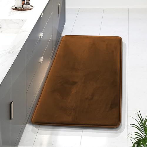 Miniatura 155 de Clara Clark - Tapetes para baño de espuma viscoelástica, terciopelo y felpa ultra suave, antideslizantes, lavables a máquina y de secado rápido,