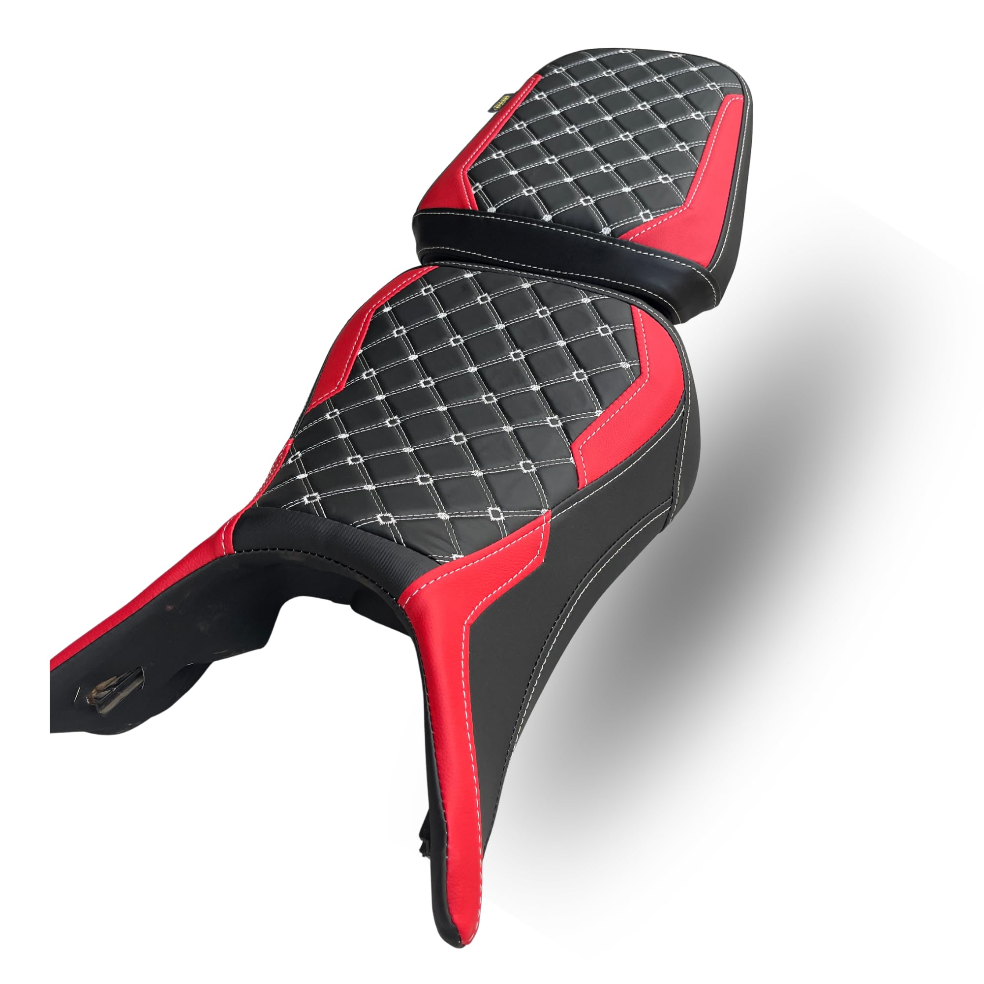 TVS Raider SEAT Cover Diamond Cut Design (Black with Red Color)-image-16