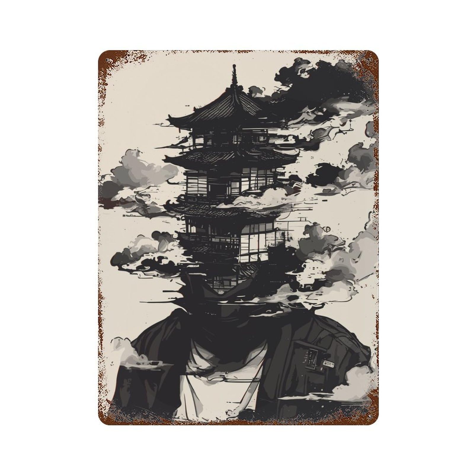Japan Fantasy Retro Metal Sign 15.7"x11.8", Classic Wall Plaque for Garage, Pub Or Kitchen