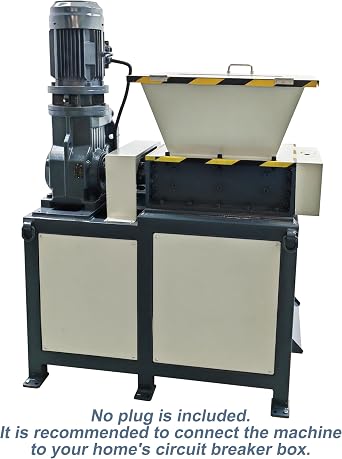 TECHTONGDA Metal Shredder Machine Waste Crushing Grinding Milling Machine for Circuit Board Sheetmetal Plastic Paperboard Cloth Wood Kitchen Garbage 220V