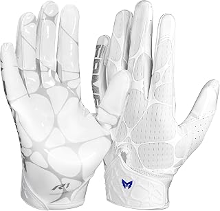 Men's Football Gloves,Ultra Sticky Receiver Gloves Breathable Fit for Adult