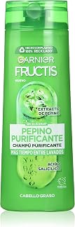 Garnier Fructis Champú Pure Fresh Pepino Purificante, 380ml